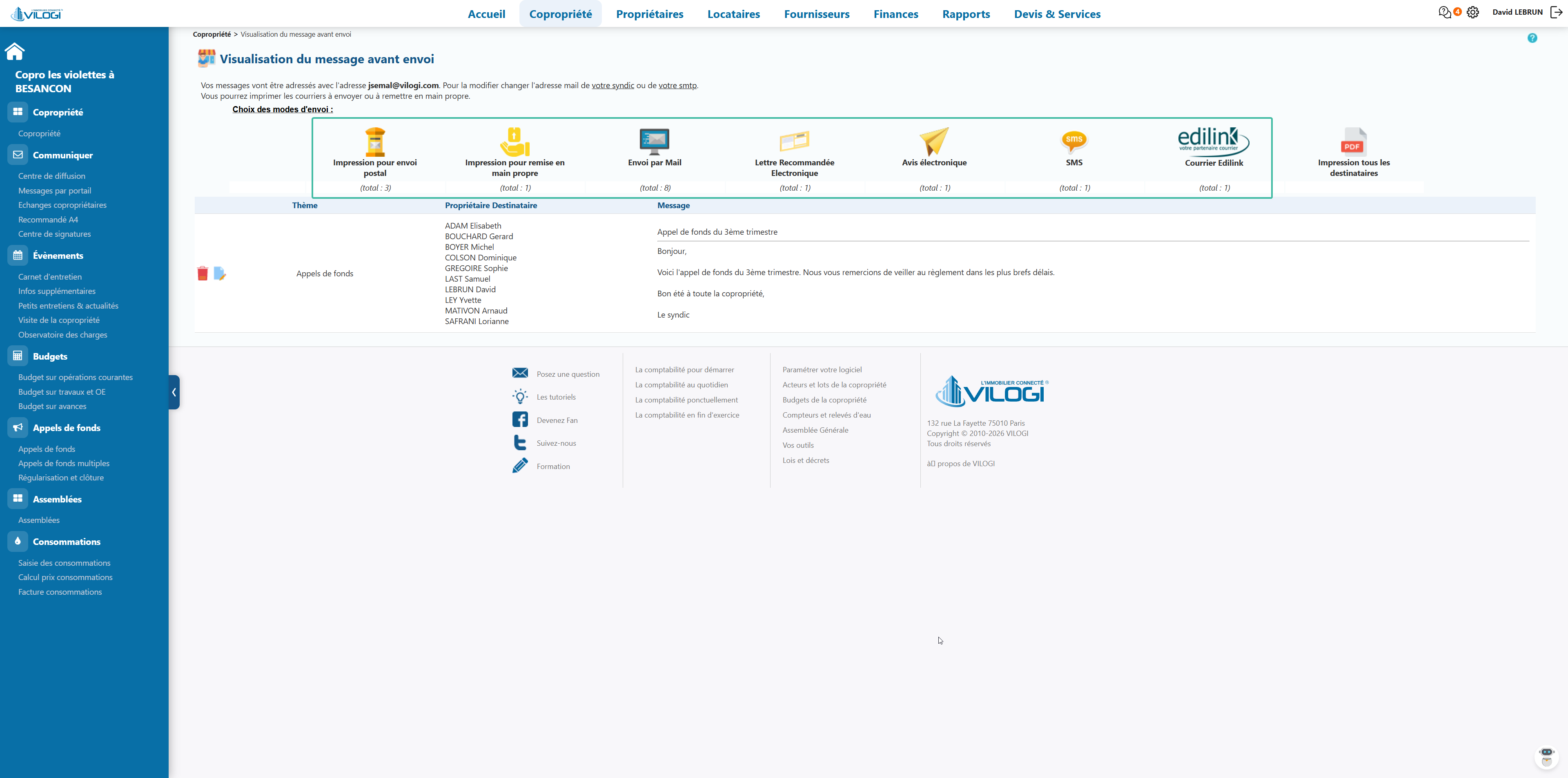 Comment envoyer votre lettre adressée aux copropriétaires ? Tutoriel logiciel immobilier pour syndics et administrateurs de biens